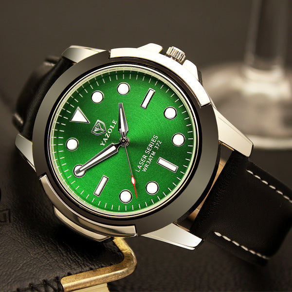 372 YAZOLE brand quartz watches, non mechanical men's sports watches, luminous green ghost series watches wholesale - Iberon