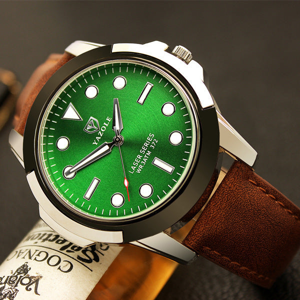 372 YAZOLE brand quartz watches, non mechanical men's sports watches, luminous green ghost series watches wholesale - Iberon