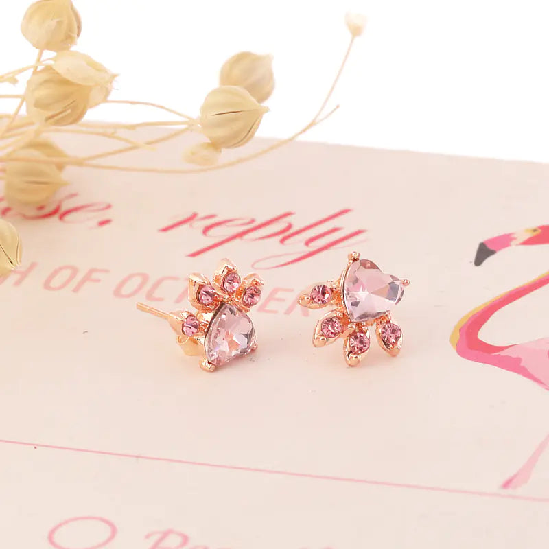 Rose Gold Wedding Earrings for Women