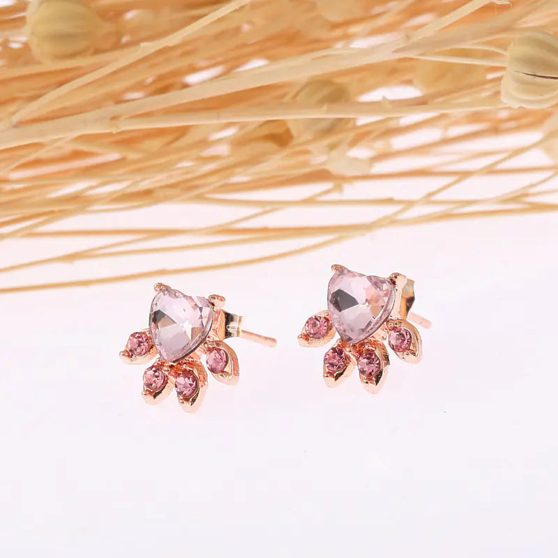 Rose Gold Wedding Earrings for Women