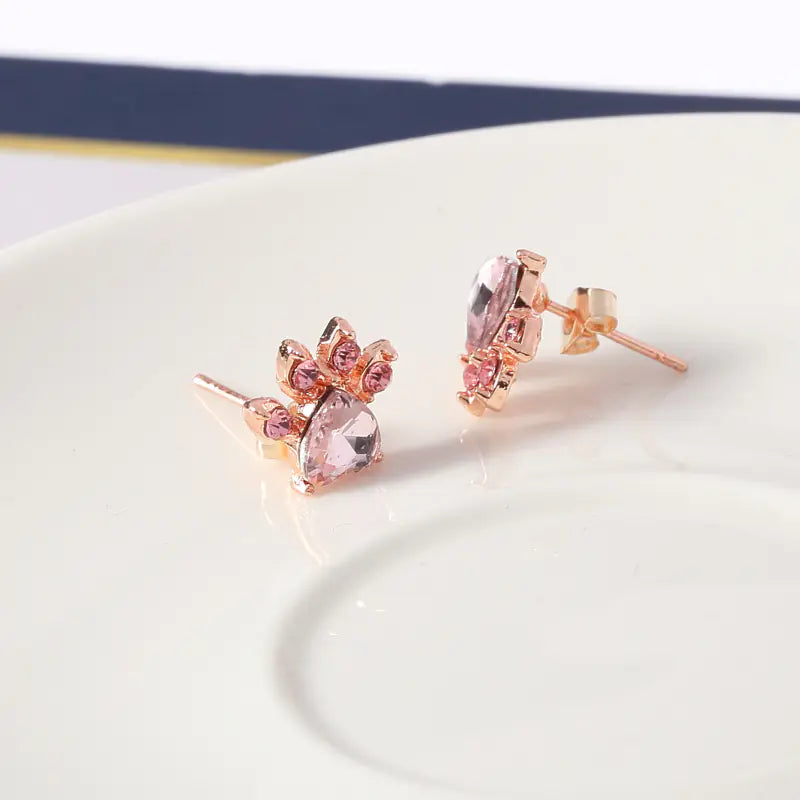 Rose Gold Wedding Earrings for Women
