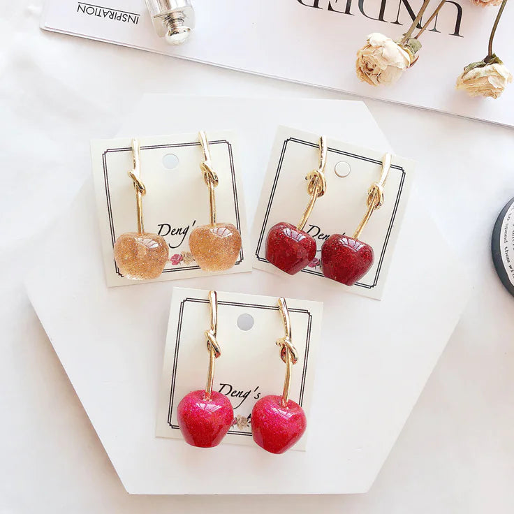 Cherry Earrings and Cherry Drop Earrings for Women