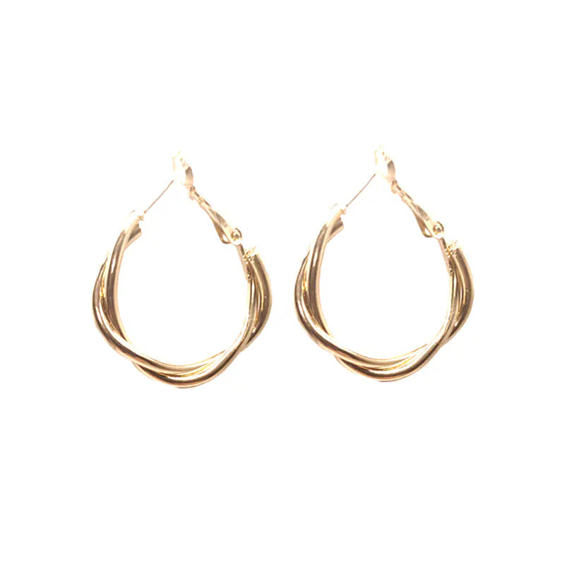 Minimalist Knotted Silver Earrings for Women