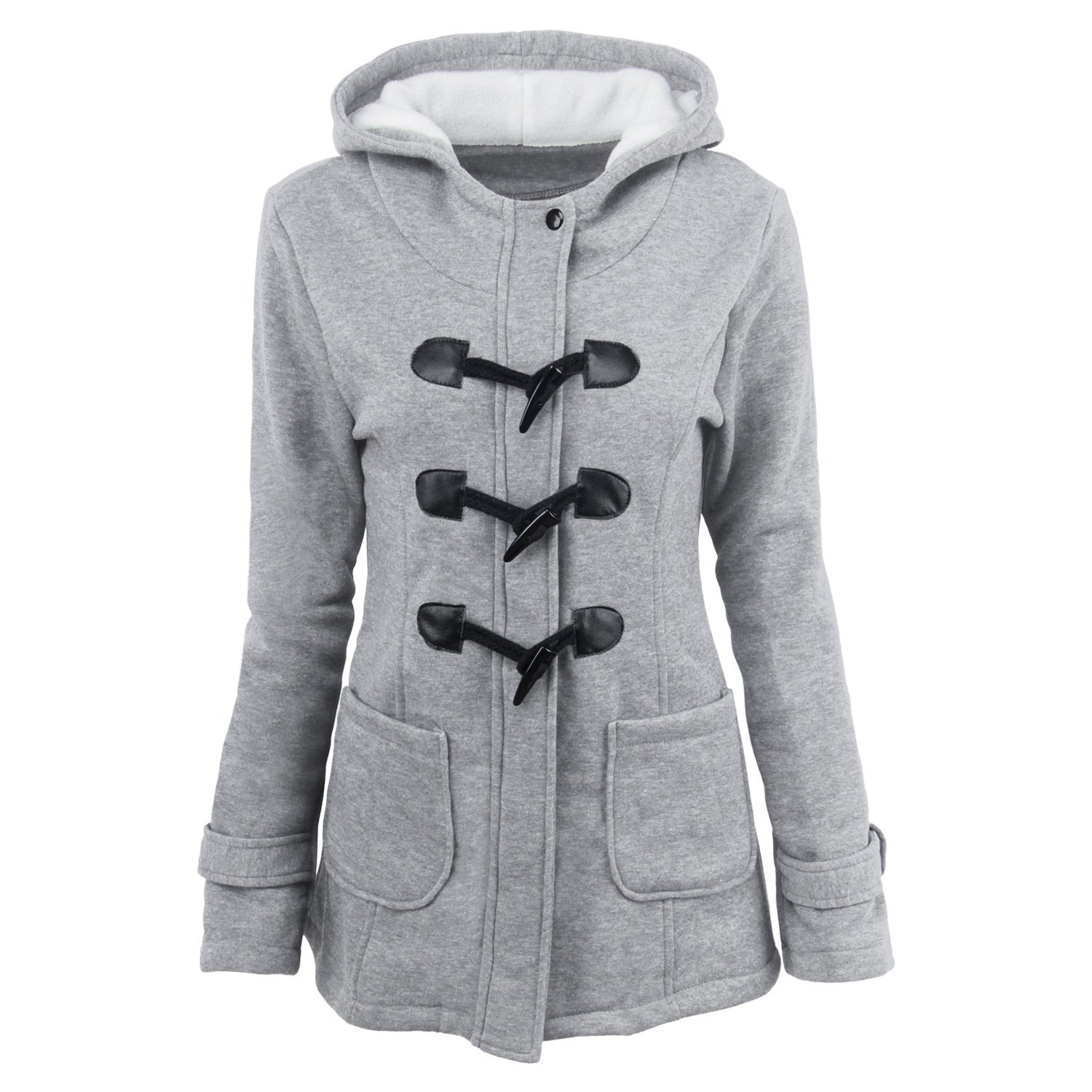 warm winter fur collar jackets women new horn button Long down coat women parka Plus Size female parka hoodies Women - Iberon