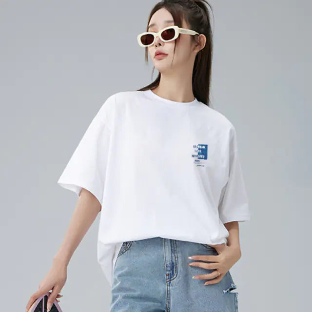 Chic Korean Style Women's Cotton T-shirts for Summer