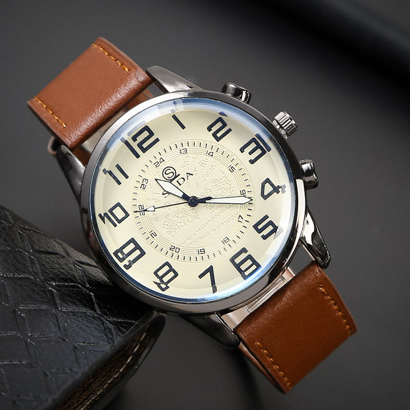 Belt Men's Digital Dial Quartz Watch - Iberon