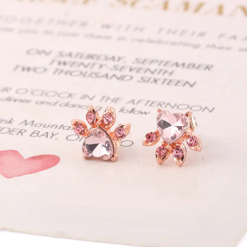 Rose Gold Wedding Earrings for Women